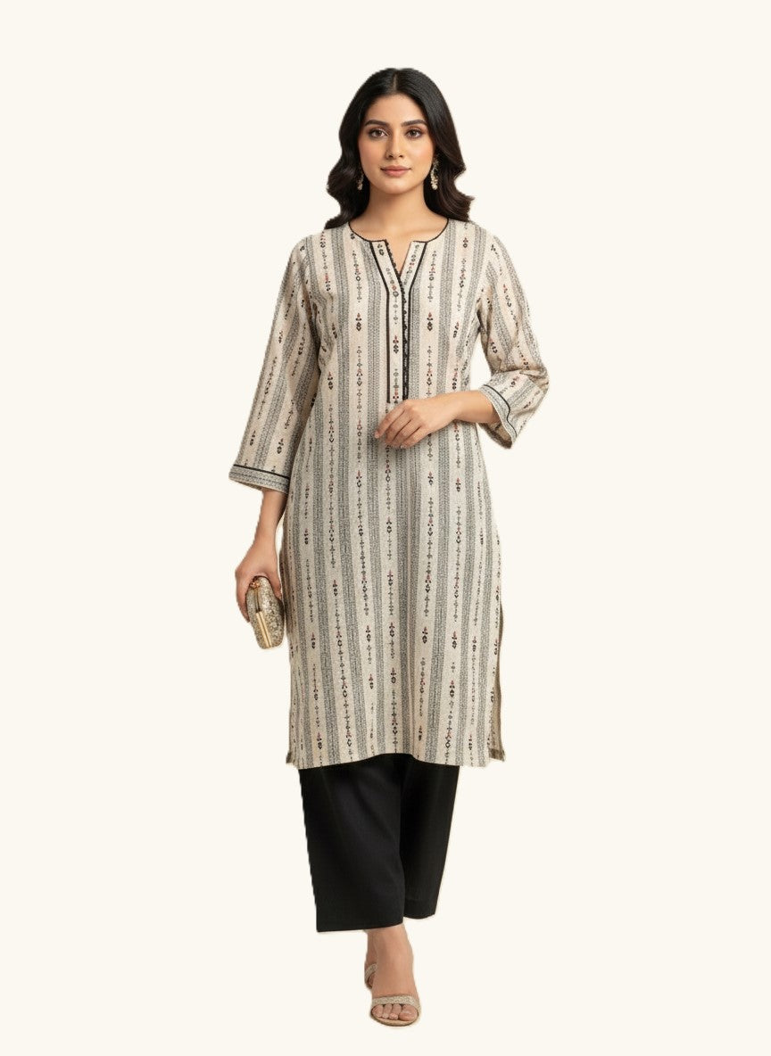Winter Grace” Printed Khaddar Ensemble