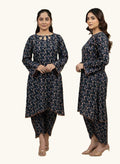 Full-Length Floral Printed Linen Suit