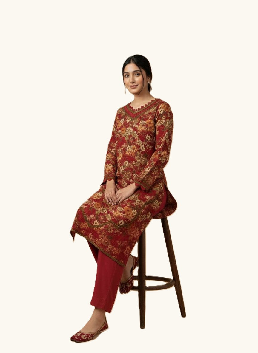 Marina 2-Piece Winter Suit – Floral Red