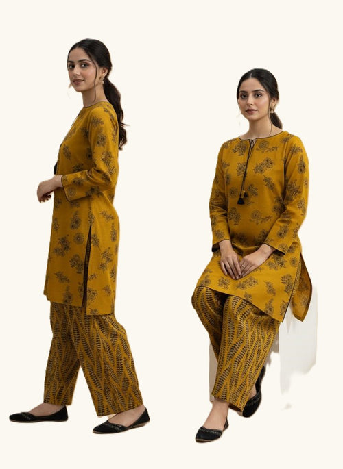 Autumn Radiance – Printed Khaddar 2-Piece by ZARH Official