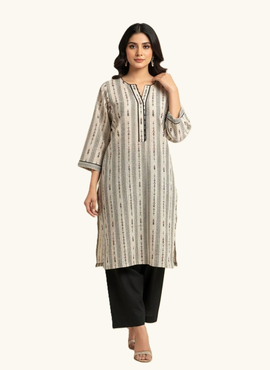Winter Grace” Printed Khaddar Ensemble